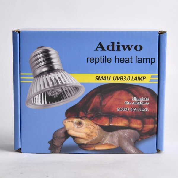 Adiwo Tortoise Heat Lamp, E27 Spiral Reptile Heating Bulb, 50W+75W UVA UVB Heat Spotlight Basking Lamp, Winter Warm Light Halogen Heated Bulb for Aquarium Reptile/Lizards/Turtle/Snakes (4Pcs) - Image 8