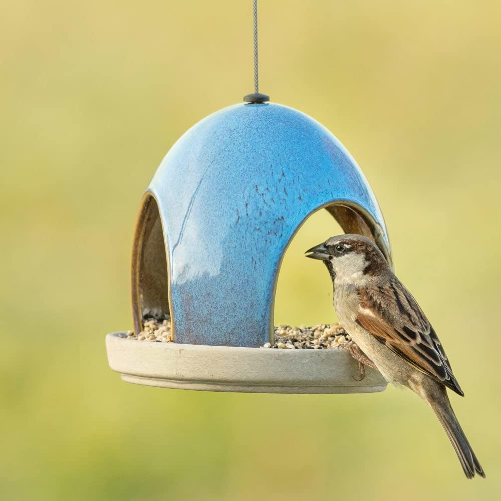 Vierno Ceramic Tavern Bird Seed Feeder for Garden Birds - a beautiful and strikingly of feeder for your garden birds. - Image 3