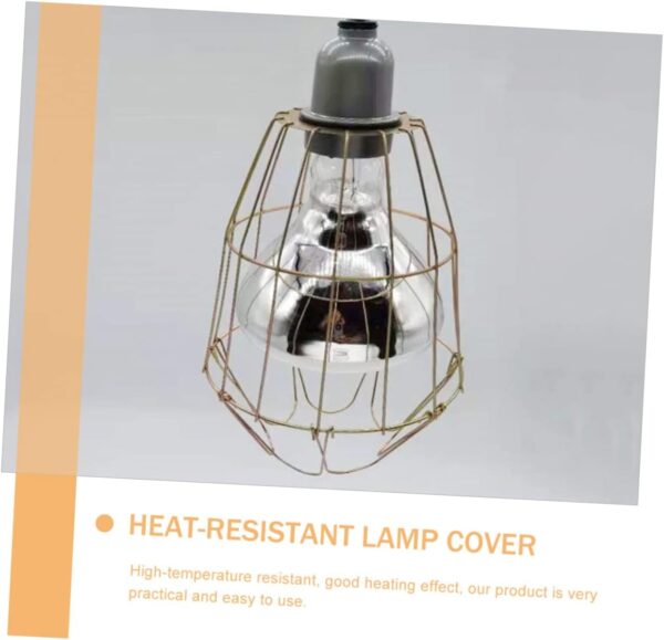 BELLIFFY 3pcs Retro Bulb Cover Retro Light Cage Replaceable Bulb Cover Reptile Heating Lamp Shade - Bulb Cover Terrarium Heater Lights Bulb Lampshades Light Bulb Covers Snake Cage Iron - Image 2