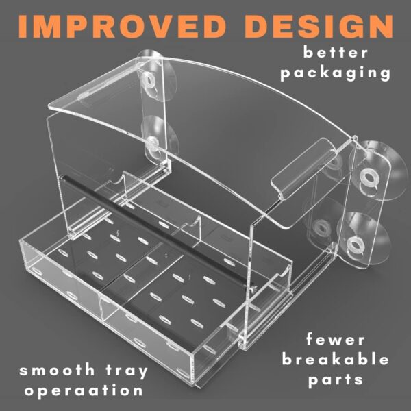 Window Bird Feeder - Clear View Outdoor Window Birdfeeder with Easy Refill, Strong Suction Cups - Image 4