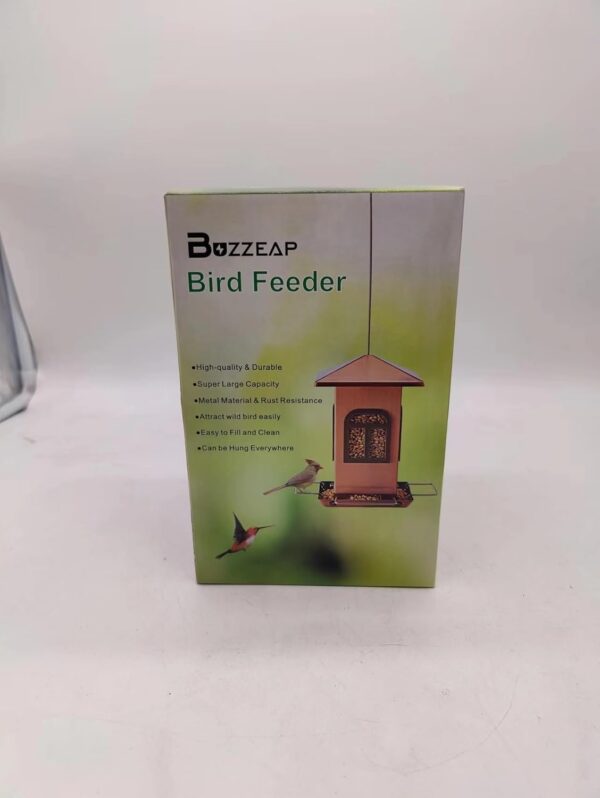 Buzzeap Bird Feeder for Outside Hanging, Bird Seed for Outside Wild Bird Feeders for Garden Yard Outdoor Decoration, Chew-Proof and Rust-Proof - Image 7