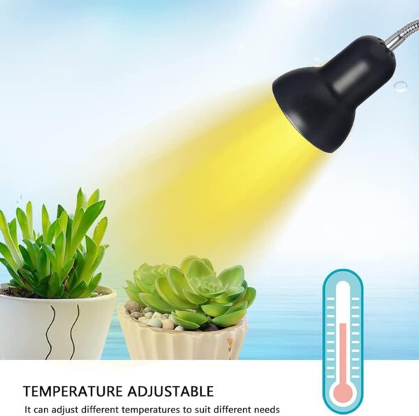 Petyoung Reptile Turtle Heat Lamp with 75W Bulb, UVA UVB Basking Light with Timer Dimmable Switch for Reptile/Lizards/Snakes/Tortoise/Chicken - Image 2