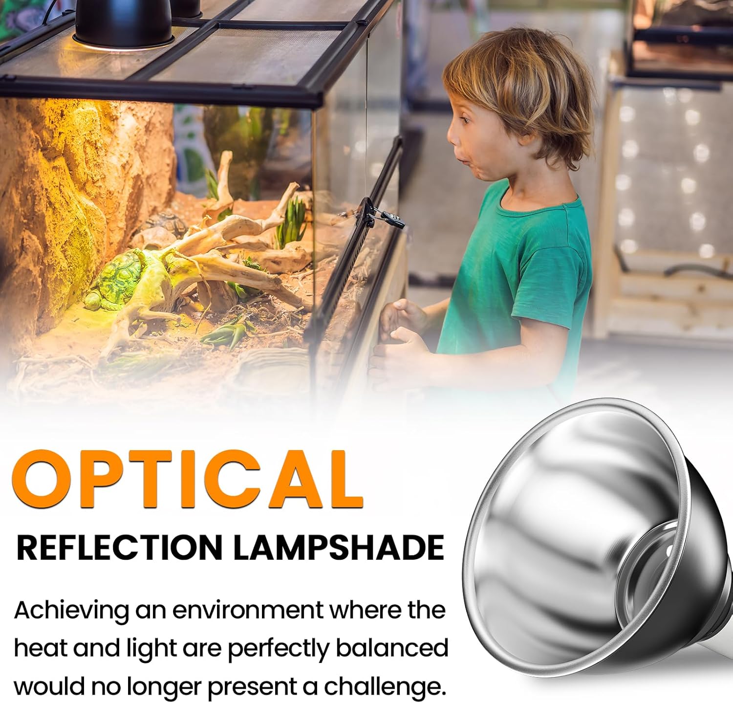 Bonlux Reptile Heat Lamp Holder 200W, Tortoise Heat lamp with Clip and BS Plug for E27 UVA/UVB Bulb, Pet Heat lamp for Reptiles Bearded Dragon,Snake,Chick - Image 4