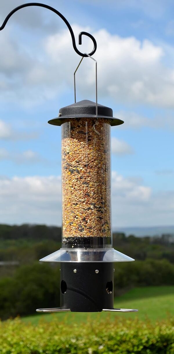 Supa Squirrel Proof Wild Bird Feeder is Designed to Keep Both Squirrels and Larger Bully Birds at Bay, so that Small Garden Birds Can Eat in Peace, Black - Image 7