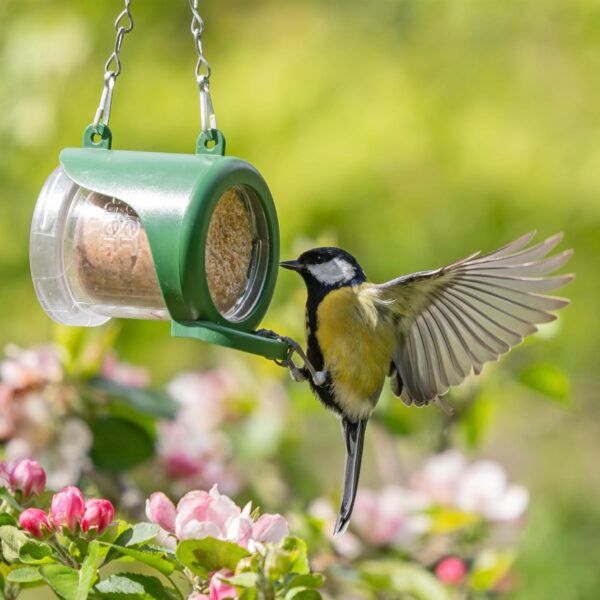 Hanging Flutter Butter® Feeder For Garden and Wild Birds - Jacobi Jayne® Flutter Butter® Feeder Filled with 140g Original Refill Pod - The Perfect Feeder to Initiate Your Flutter Butter Feeding - Image 6