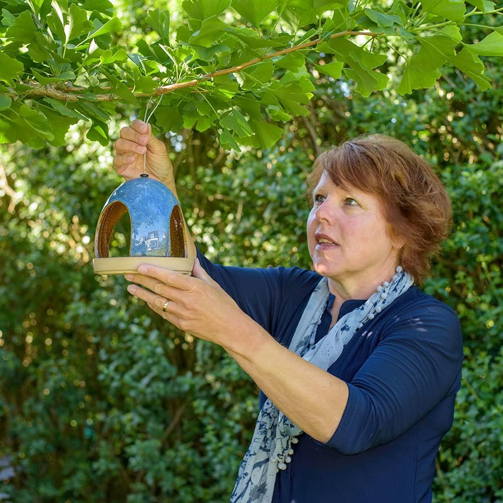 Vierno Ceramic Tavern Bird Seed Feeder for Garden Birds - a beautiful and strikingly of feeder for your garden birds. - Image 7