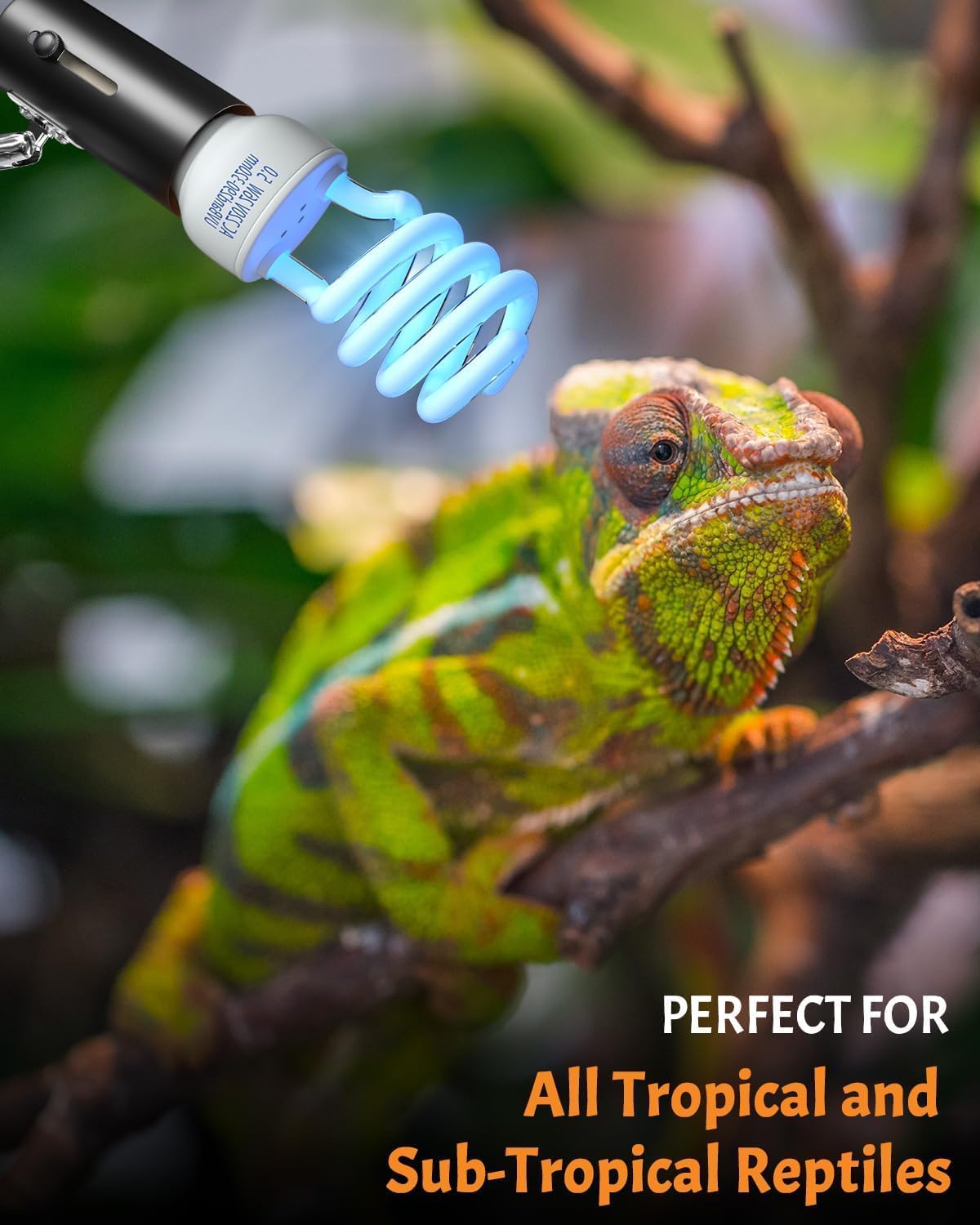 DoRight 5.0 UVB Bulb Reptile 26W, E27 UVA UVB Tortoise Fluorescent Light Bulb AC 220-240V UVB Tropical Terrarium Lamp for Rainforest Reptiles Chameleon Lizard Snake Pet Vivarium Turtle Tank (1-Pack) - Image 5