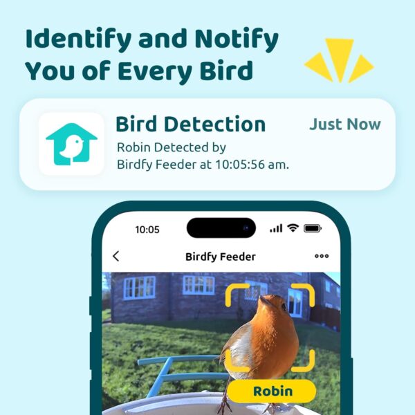 NETVUE Birdfy- Bird Feeder Camera, Bird Feeders Auto Record Videos & Notify When Birds Visit, Bird Box Camera, Bird Camera Wireless, Birthday Gifts, Bird Watching Gifts for Mum/Dad/Bird Lovers - Image 2