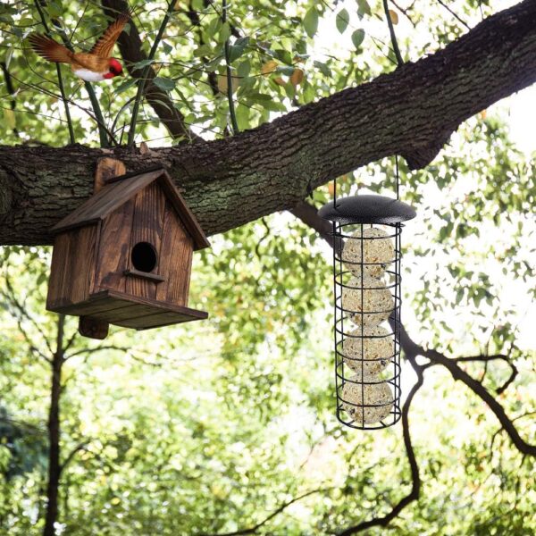 2PCS Bird Feeders Hanging Fat Ball Feeder Squirrel Proof Bird Feeder with Hanger for Bird Feeder Station, Garden - Image 7