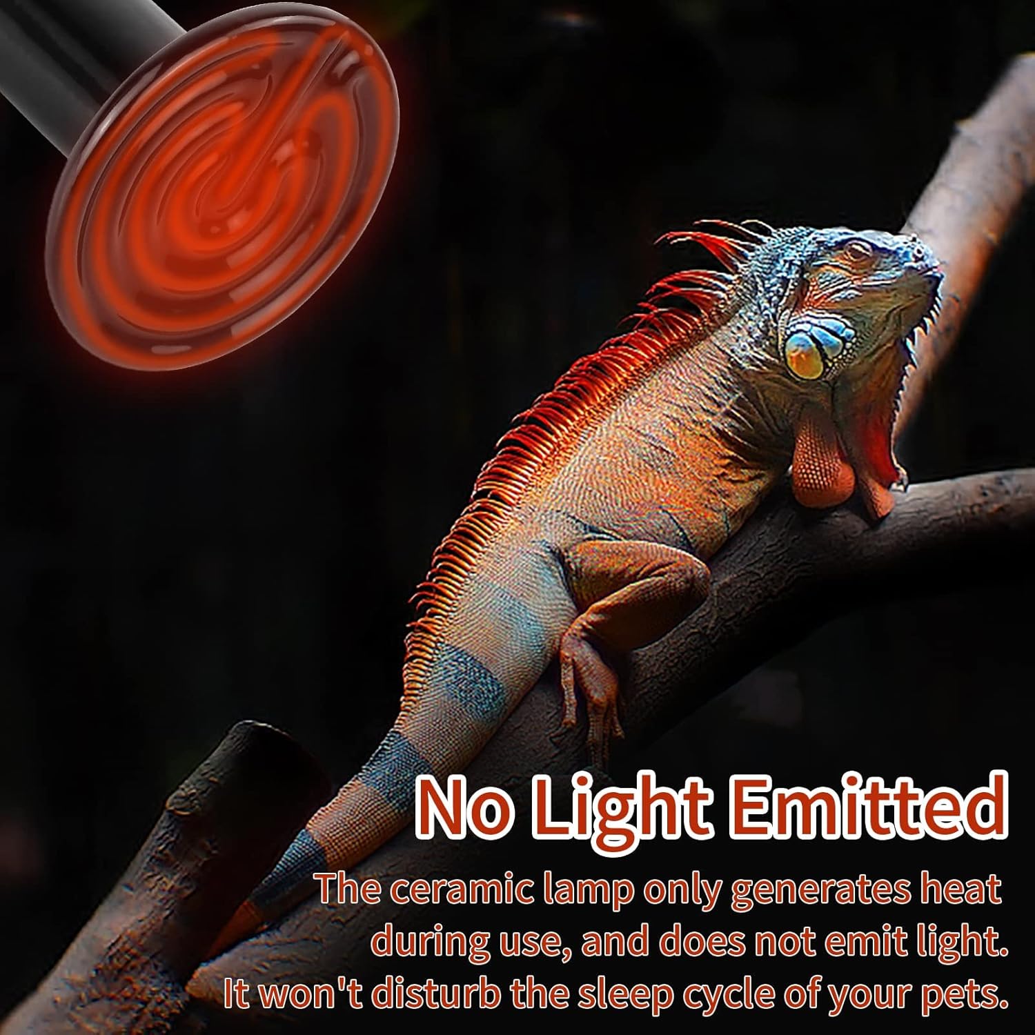 REPTI HOME Reptile Heat Lamp 50W 2 Pack, Terrarium E27 Ceramic Heat Light Bulb, Ceramic Heat Emitter for Reptile,Tortoise,Puppy,Chick,Bearded Dragon - Image 4