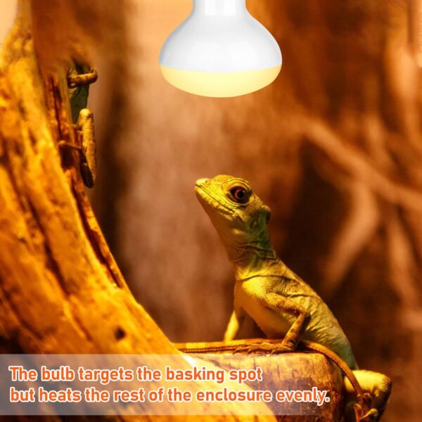 NEPTONION Reptile Heat Lamp 100W UV Heat Light Bulb, Basking Daylight Spot Bulb for Lizard, Tortoise, Bearded Dragon (1, 100 Watt) - Image 2