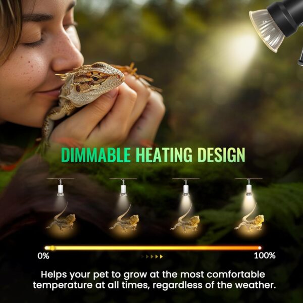 GlowUp UVA UVB Bulb Tortoise 75W, E27 Reptile Heating Bulb Dimmable UVA+UVB Full Spectrum Sun Lamp Basking Bulb Screw in Halogen Heat Bulb for Turtle Tank Vivarium Lizard Bearded Dragon Snake(4-Pack - Image 2