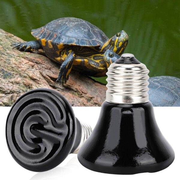 Reptile Heat Lamp 100W,Terrarium Ceramic Heat Emitter Bulb E27 Infrared Ceramic Heat Light Lamps for Reptiles/Tortoise/Chicken/Puppy - Image 2