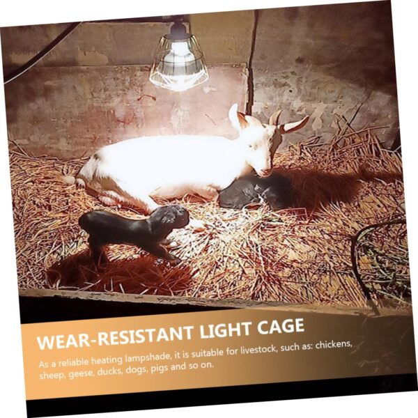 BELLIFFY 3pcs Retro Bulb Cover Retro Light Cage Replaceable Bulb Cover Reptile Heating Lamp Shade - Bulb Cover Terrarium Heater Lights Bulb Lampshades Light Bulb Covers Snake Cage Iron - Image 4