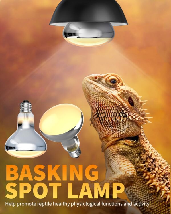 TobeBright UV D3 Basking Lamp Bulb E27 160W - UVB UVA Solar Basking Floodlight - Reptile Heat Lamp AC 220V - 240V, Provides Heat, Light and UV Bulbs, 900LM, 1 Pieces - Image 3