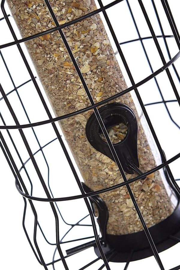 Large Heavy Duty Squirrel Proof Hanging Wild Seed Bird Feeder For Outdoor Garden Use with Strong Galvanised Metal Cage to Deter Squirrels & Large Birds - Image 3