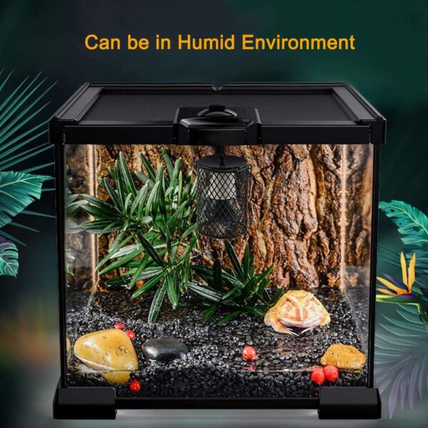 Ceramic Reptile Heating Lamp,E27 Heater Guard Holder with Power Switch,100W Infrared Reptile Heat Light Bulb for Tortoise/Lizard/Snake/Frog,UK Plug 220-230V - Image 8