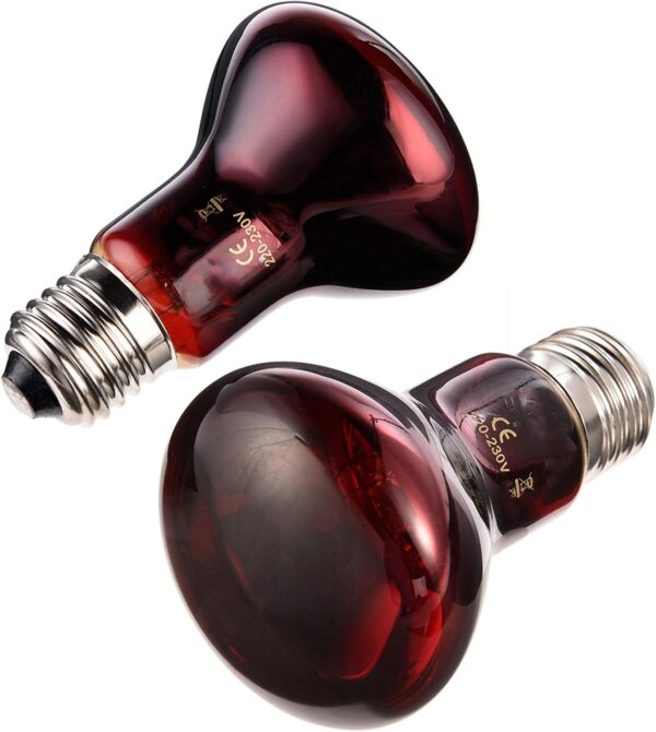 Yolispa Heat Lamp Light Bulb for Reptile Red Lights, Amphibian, Dog,Chicken and Other Animal Heating Use 75W - Image 8