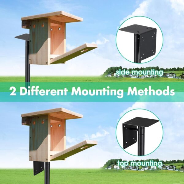 Bird House Pole, 190 cm Bird Feeder Pole Mount for Outdoors Heavy Duty Universal Mounting Pole Kit with 5 Prongs Base - Image 2