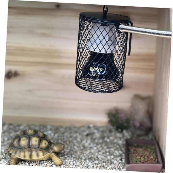 Happyyami 2pcs Heater Lamp Grille Heater Lamp Guard Lampshade Accessory Basking Spot Lamp Snake Heating Bulb Lamp Shade Reptile - Scald Lampshade Parrot Heater Guard Cage Reptiles Metal - Image 9