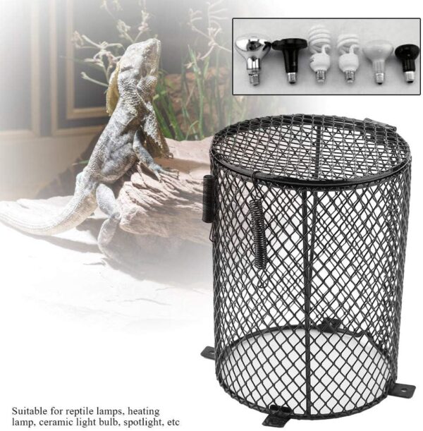 Reptile Heating Lamp Guard Lampshade, Amphibians Pets Heater Light Anti-hot Cage for Lizard Turtle Snake Birds - Image 4