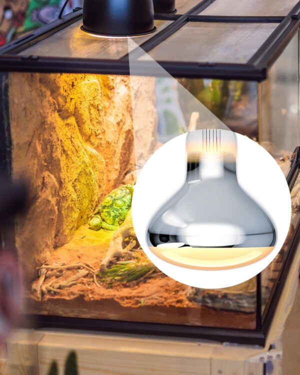TobeBright UV D3 Basking Lamp Bulb E27 160W - UVB UVA Solar Basking Floodlight - Reptile Heat Lamp AC 220V - 240V, Provides Heat, Light and UV Bulbs, 900LM, 1 Pieces - Image 4