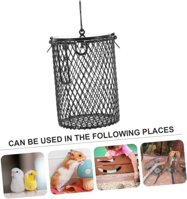 Happyyami Heater Lamp Grille Lamp Mesh Cover Heat Lamp Shade -scald Lampshade Reptile Heating Lamp Shade -scald Lamp Cover Iron Lampshade -scalding Lampshade Iron Art Lamp Shade - Image 3