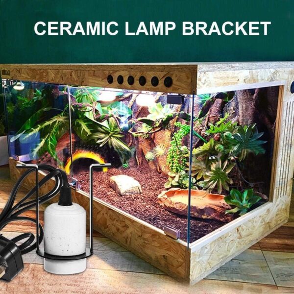 Himifuture Pet Heat Lamp Holder Ceramic Pet Heater Bracket for E27 Bulb - Image 6