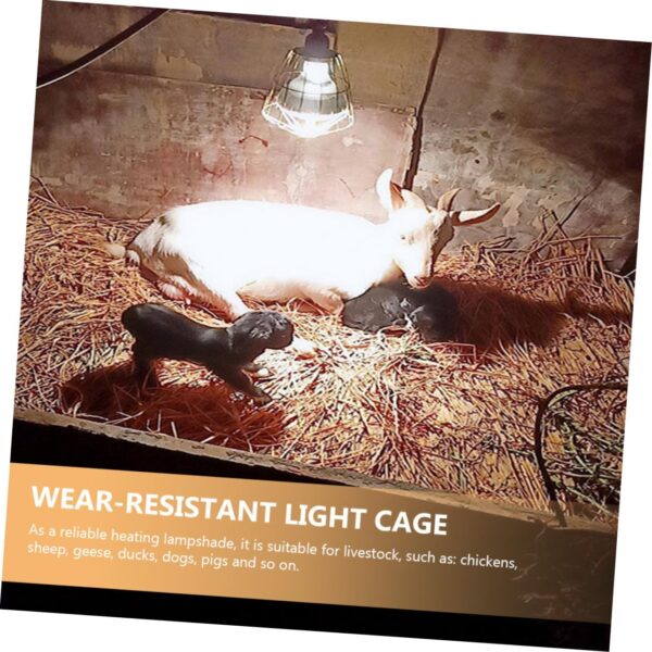 COSMEVIVI 6 Pcs Heat-Resistant Bulb Cage Retro Bulb Cover Vintage Lights Cage Light Supply Retro Lamp Cover Household Bulb Cover Snake Cage Reptile Heating Lamp Snake Lamp - Lamp Cover Iron - Image 4