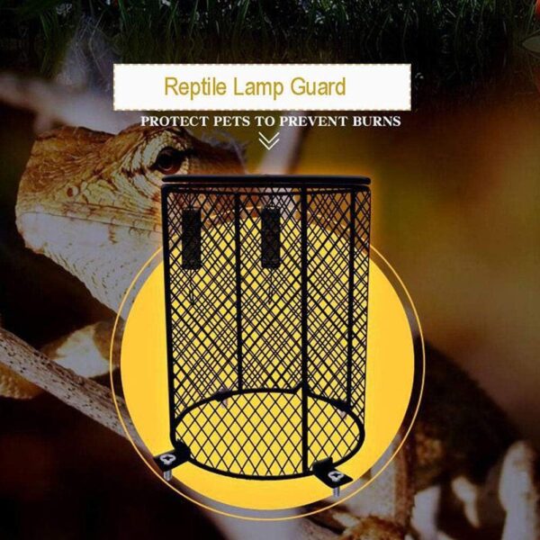 Reptile Heating Lamp Guard Lampshade, Amphibians Pets Heater Light Anti-hot Cage for Lizard Turtle Snake Birds - Image 2