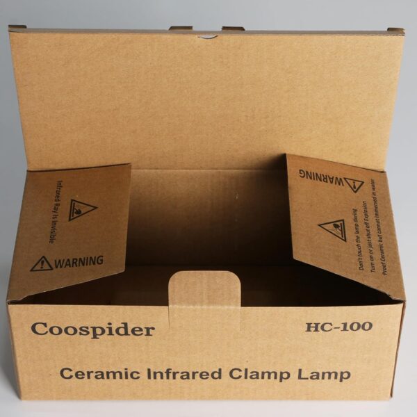 Coospider Reptile Tortoise Heat Lamp with Metal Clamp, 100W Ceramic Heat Bulb Holder, E27 No Light Infrared Basking Lamp for Terrarium/Vivarium/Lizards/Turtle/Snakes/Chicks/Puppies - Image 10