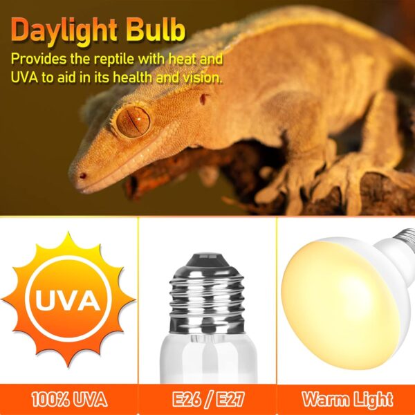 NEPTONION Reptile Heat Lamp 100W UV Heat Light Bulb, Basking Daylight Spot Bulb for Lizard, Tortoise, Bearded Dragon (1, 100 Watt) - Image 4