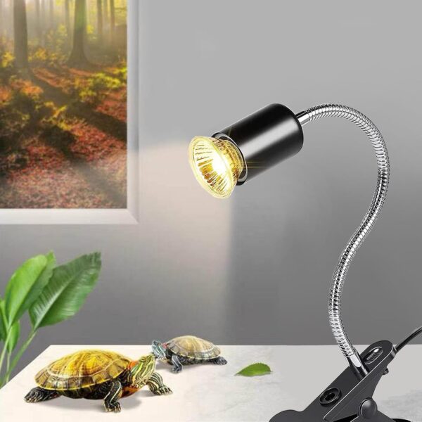 SANON Tortoise Heat Lamp, Reptile Heat Lamp, Dimmable Adjustable Turtle Basking Lamp with 2 Bulbs for Reptile Turtle Lizard - Image 5