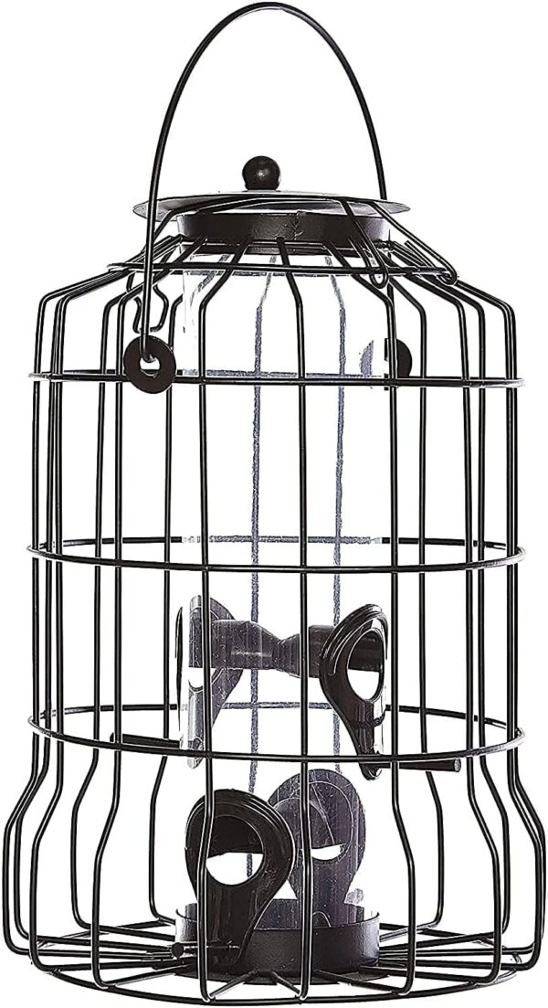 Large Heavy Duty Squirrel Proof Hanging Wild Seed Bird Feeder For Outdoor Garden Use with Strong Galvanised Metal Cage to Deter Squirrels & Large Birds - Image 2