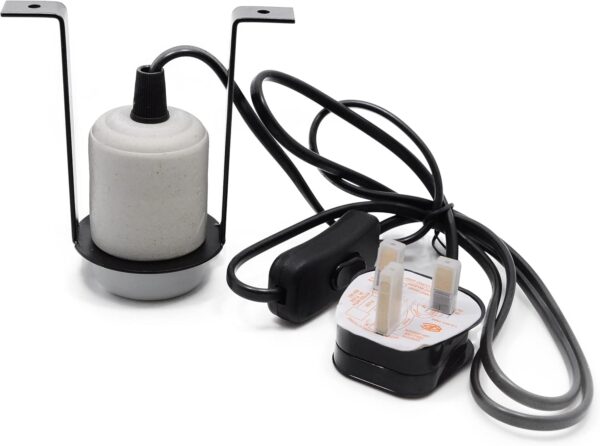 Arigoul Reptile Ceramic Heat Lamp Holder E27 Bulb Pet Heater Bracket for Snake, Turtle, Lizard and Other Reptile - Image 3