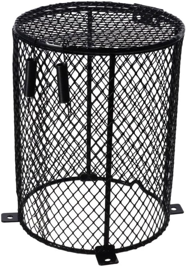 GetCoupon Reptile Lamp Cover, Black Anti-Scald Lamp Heater Guard, Reptile Heating Lamp Lampshade Protection (Cylinder) - Image 4