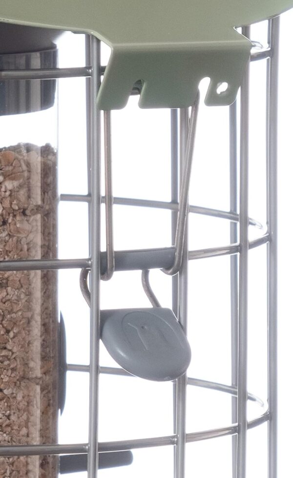 The Nuttery RNMD01 Roundhaus Seed Squirrel Proof Bird Feeder, Celadon Green - Image 2