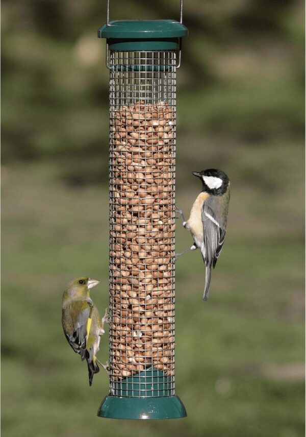 RSPB Premium Hanging Nut Feeder, Easy Clean, Aluminium, 9-inch, peanut. supporting RSPB charity. Wild bird, for use in gardens & outdoors pouches - Image 4