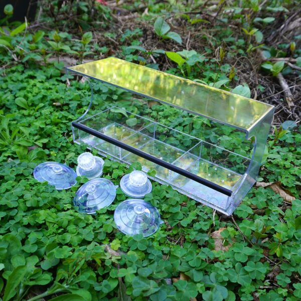 Large Window Bird Feeder with Extra Strong Suction Cups Removable Seed Tray and Drainage Hole for Feeding Outside Garden Birdfeeders Sparrow Bluebird Finch Robin, Zeqeey - Image 7