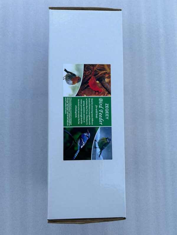 Large Window Bird Feeder with Extra Strong Suction Cups Removable Seed Tray and Drainage Hole for Feeding Outside Garden Birdfeeders Sparrow Bluebird Finch Robin, Zeqeey - Image 12