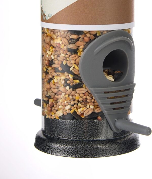 Emjeez Mart Wild Bird Seed Feeder Pre-Filled with Premium Seeds Plus Extra Seed packet,Sturdy Hanging Metal Design with Dual Perches, Refillable Lawn and Garden Outdoor use, bird feeders for Wild bird - Image 4