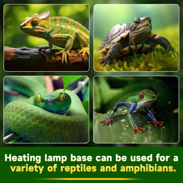Lamptobe Reptile Ceramic Heat Lamp Holder 200W, Pet Heater Bracket for E27 Bulb with Smart Thermostat for Snake, Turtle, Lizard and Other Reptile - Image 6