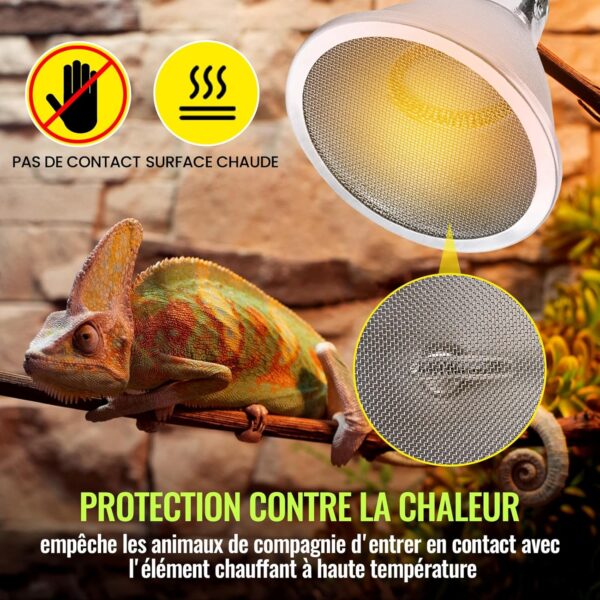 Bonlux 100W Heat Bulb for Reptiles,E27 Par30 Infrared Carbon Reptile Heat Lamp Bulb,No Light Reptile Bulb,Tortoise Heat Lamp Basking Bulb for Bearded Dragon,Leopard,Gecko,Chick,Puppy-1Pack - Image 4