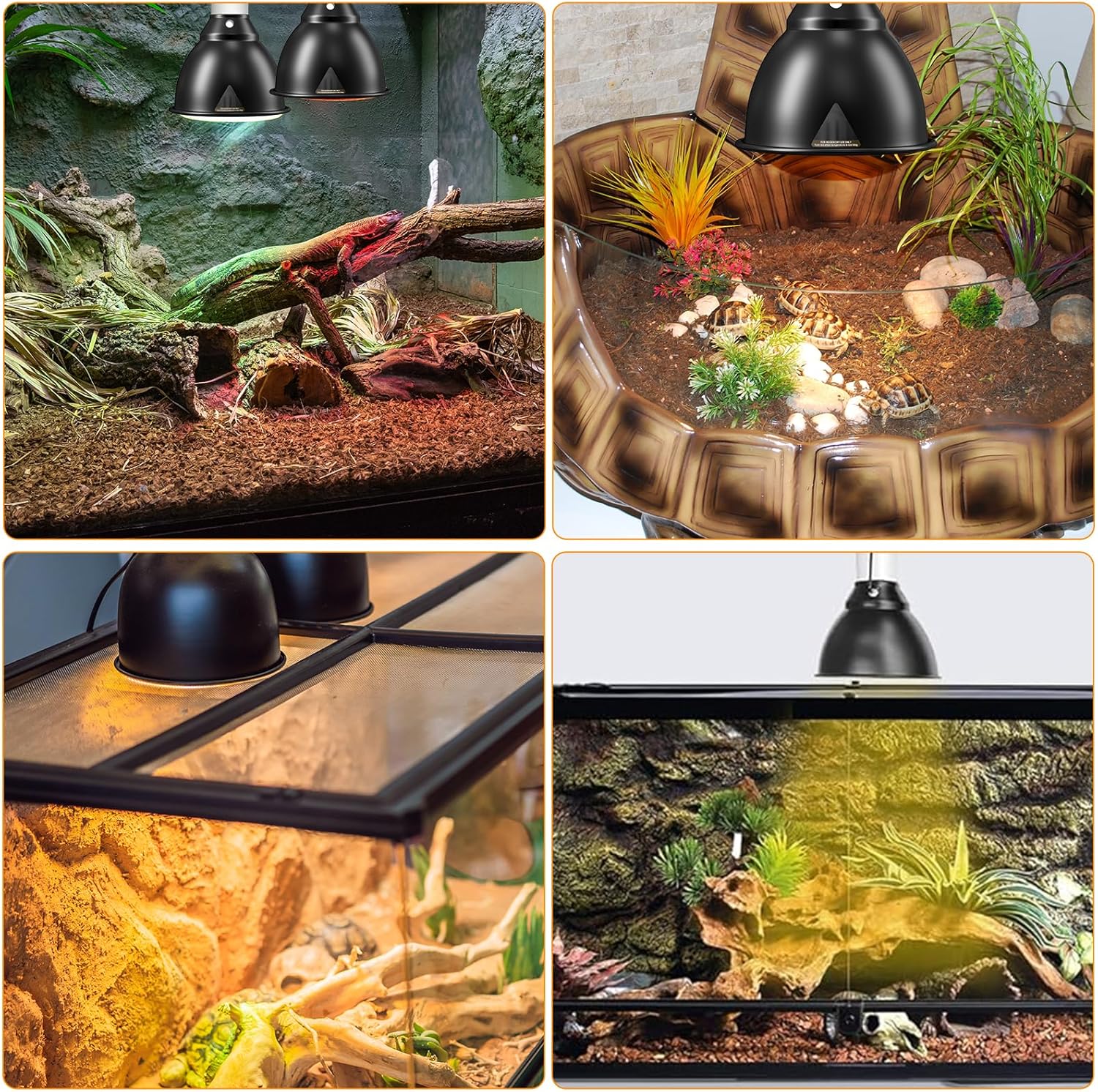 Bonlux Reptile Heat Lamp Holder 200W, Tortoise Heat lamp with Clip and BS Plug for E27 UVA/UVB Bulb, Pet Heat lamp for Reptiles Bearded Dragon,Snake,Chick - Image 7