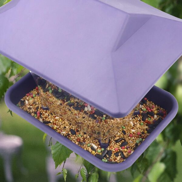 Baanfly Wild Bird Feeders Outside Garden Decoration Hanging Small Bird Seed Feeder Outdoor Pet Supplies Enjoy birding or Protect the birds（Purple） - Image 7