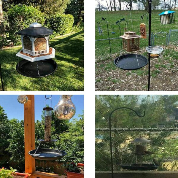 Bird Seed Catcher Tray Platform Feeder Hanging Tray Fits Most feeders Catches Most Falling Seed and Husk Great for Attracting Birds Outdoors, Backyard, Garden - No Feeders - Image 5