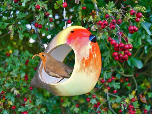 Wildlife World Ceramic Robin Feeder - Image 2