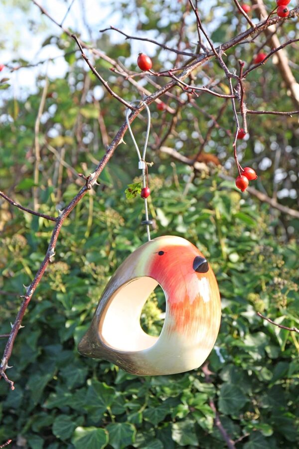 Wildlife World Ceramic Robin Feeder - Image 4