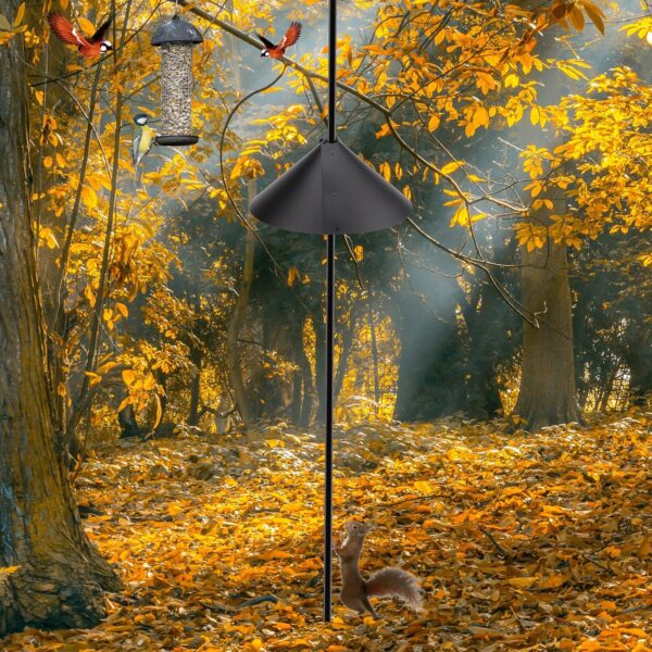 Wrap Around Squirrel Baffle,14 Inch Foldable Squirrel Guard Baffles,Universal Squirrel Proof Baffle,Protect Feeding Stations,Both Pole Mounted,Hanging Bird Feeders,Bird Feed Guard and Bird Houses - Image 5