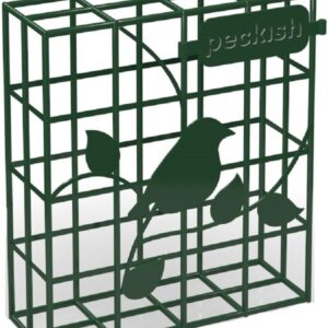 Peckish 60053036 Complete Suet Cake Bird Feeder, Green, 13.0 cm*5.0 cm*12.0 cm